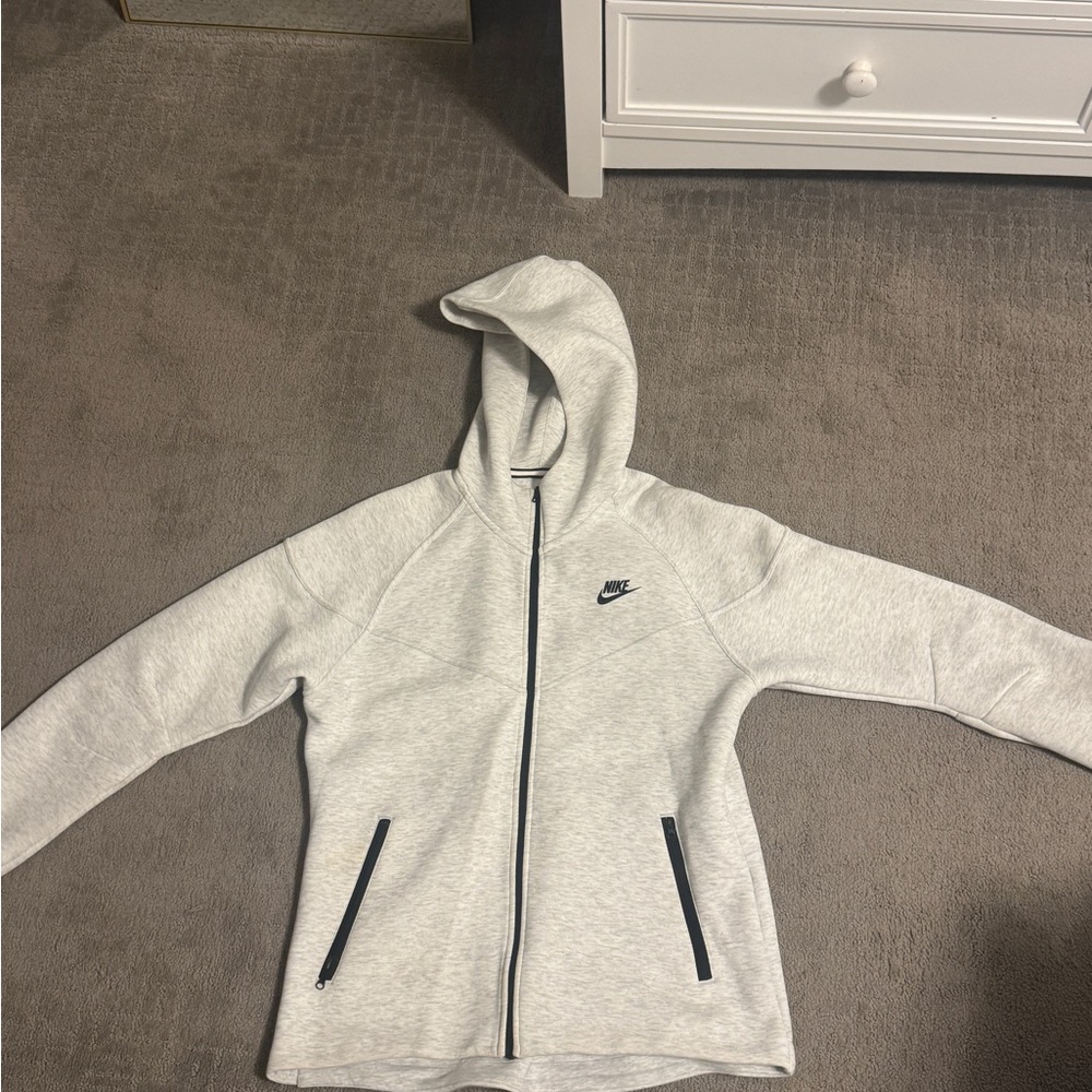 Nike Light Gray Hoodie with Black Trim